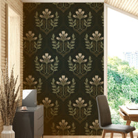 Midnight Bloom Tapestry Wallpaper with bold and luxurious florals

