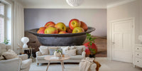 Close-up of apples in a bowl, wall mural design

