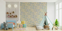 Soft color fish pattern wall mural
