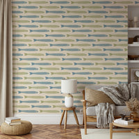 Quirky seafood wallpaper for walls
