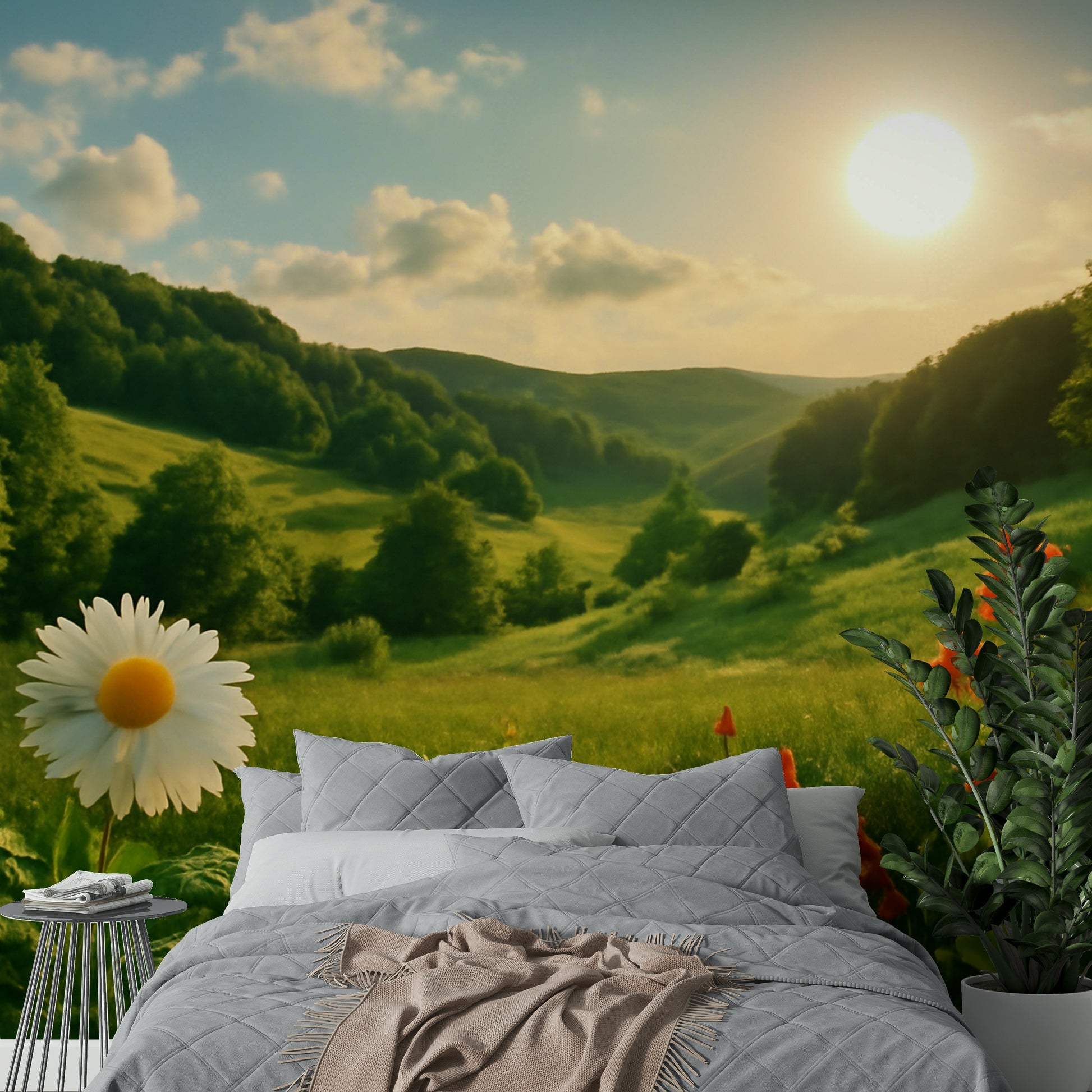 Blush pink and golden yellow flowers
