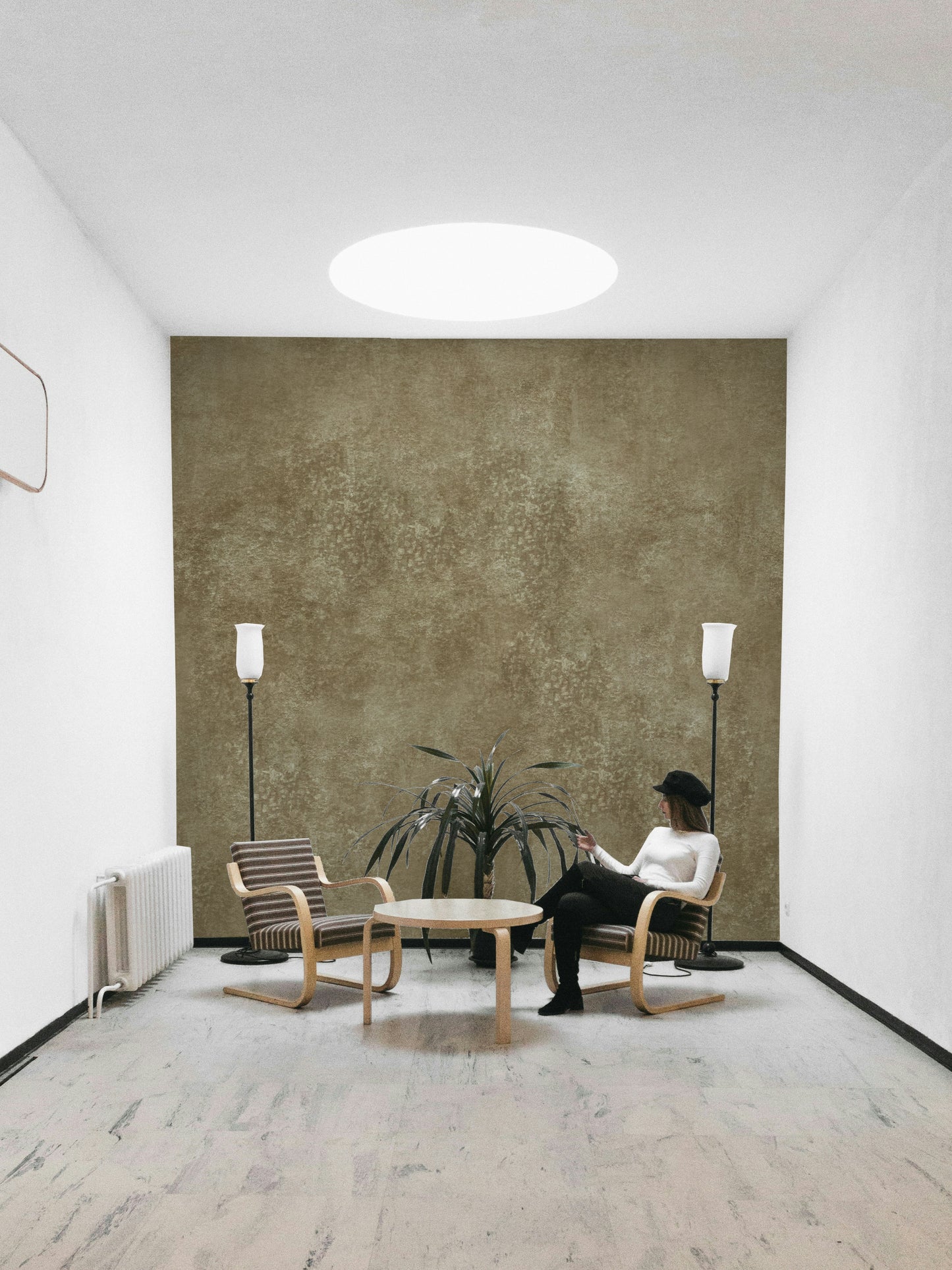 Warm abstract wall mural
