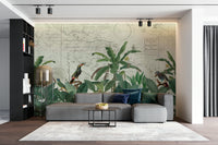 Full view of Tropical Vintage World mural