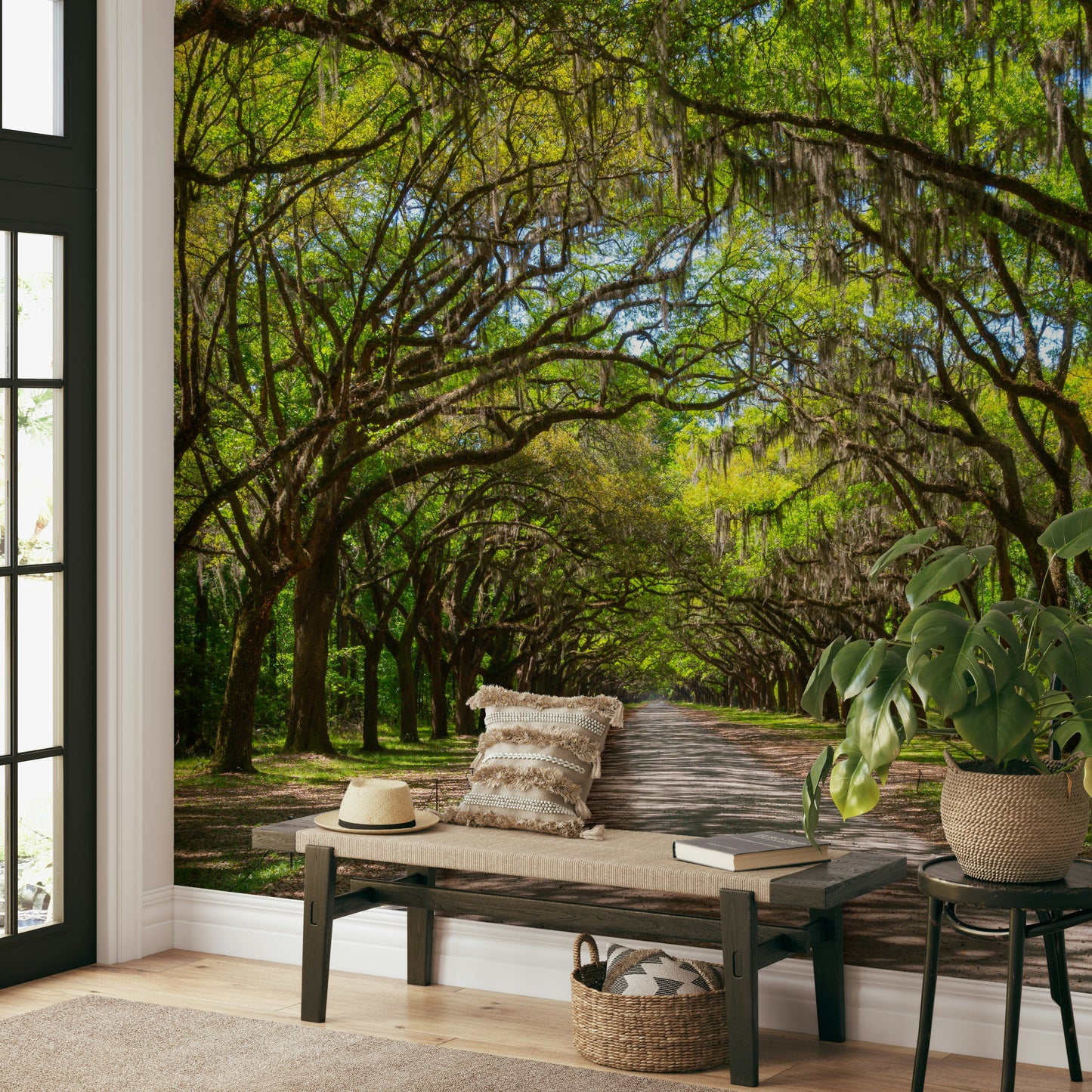 Rustic forest mural wallpaper
