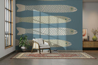 Rustic wallpaper for dining or nook
