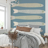 Cottagecore fish pattern wallpaper
