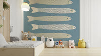 Pastel fish wallpaper for cozy spaces
