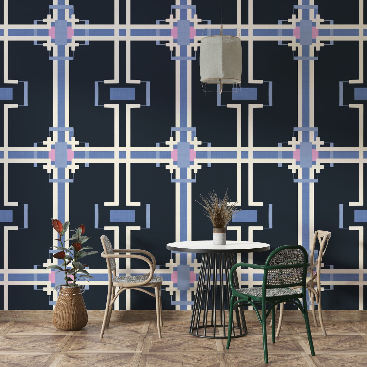 Structured digital pattern wallpaper

