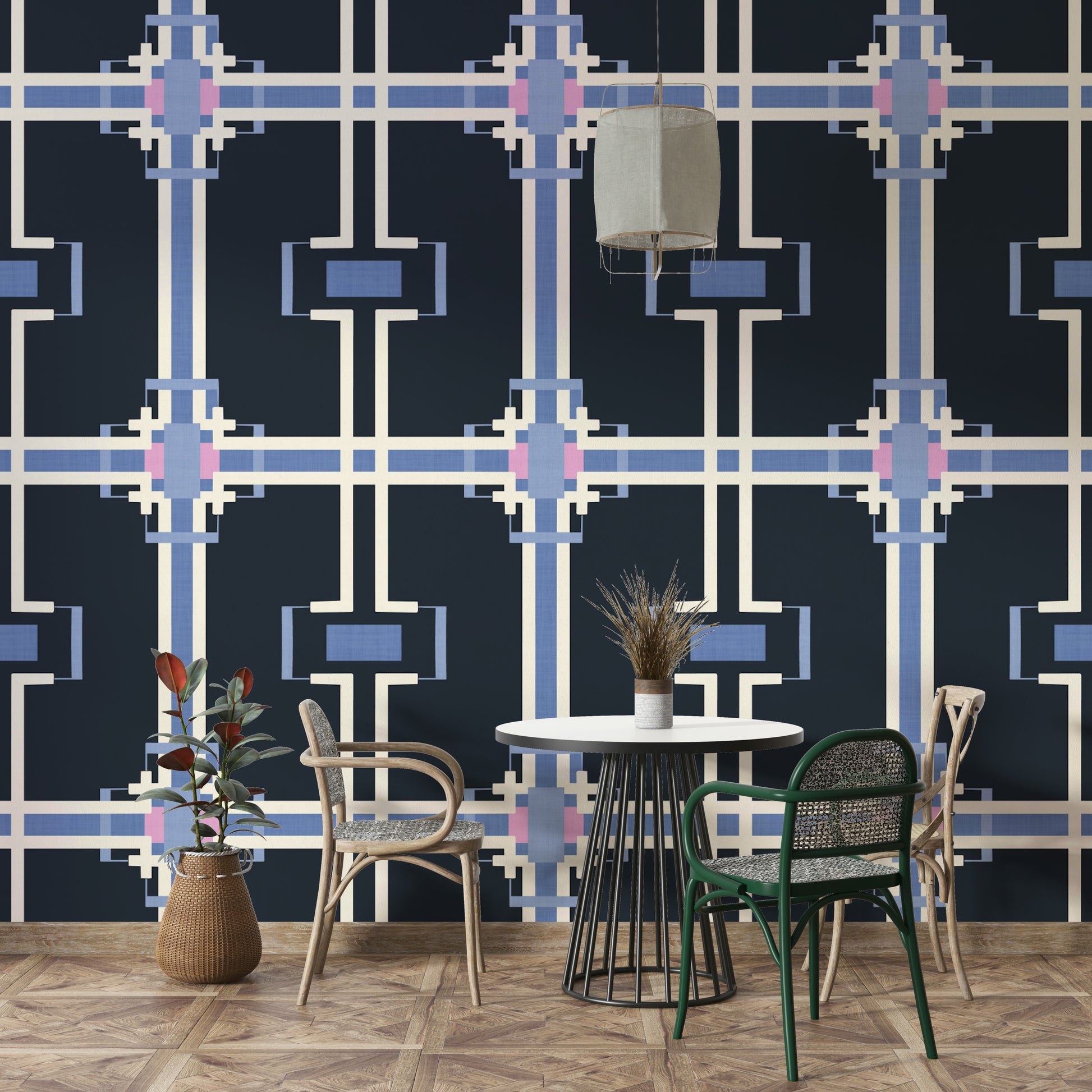 Structured digital pattern wallpaper

