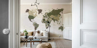 Bold green atlas wall art

