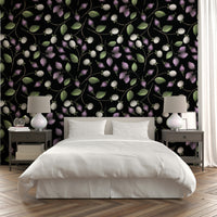 Chalk-texture berries wallpaper

