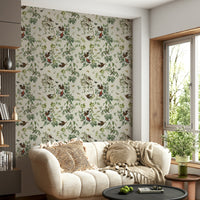 Branch and bird wall covering

