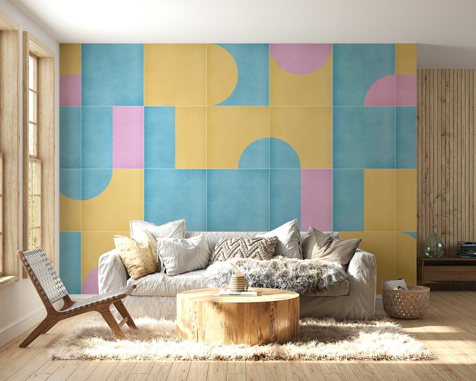 Classic ceramic tile mural look

