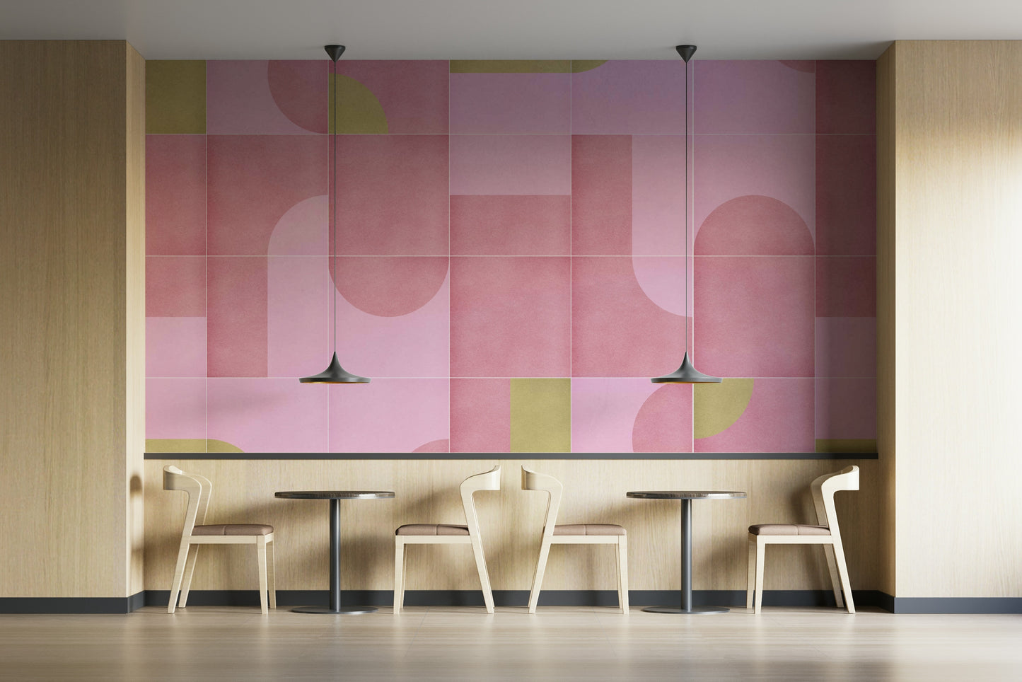 Classic square print wallpaper mural

