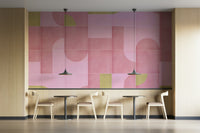 Classic square print wallpaper mural

