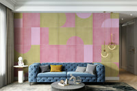 Decorative tile look mural wallpaper

