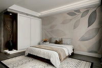 Neutral toned leaf wallpaper for walls

