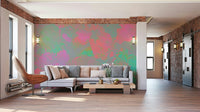Ephemeral floral design wall mural

