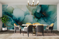 Ink-style flower wallpaper for walls

