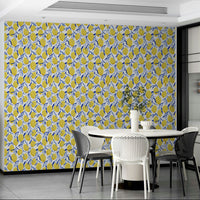 Bold citrus wallpaper for kitchen walls


