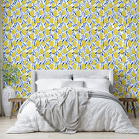 Lemon-themed wall mural for interiors

