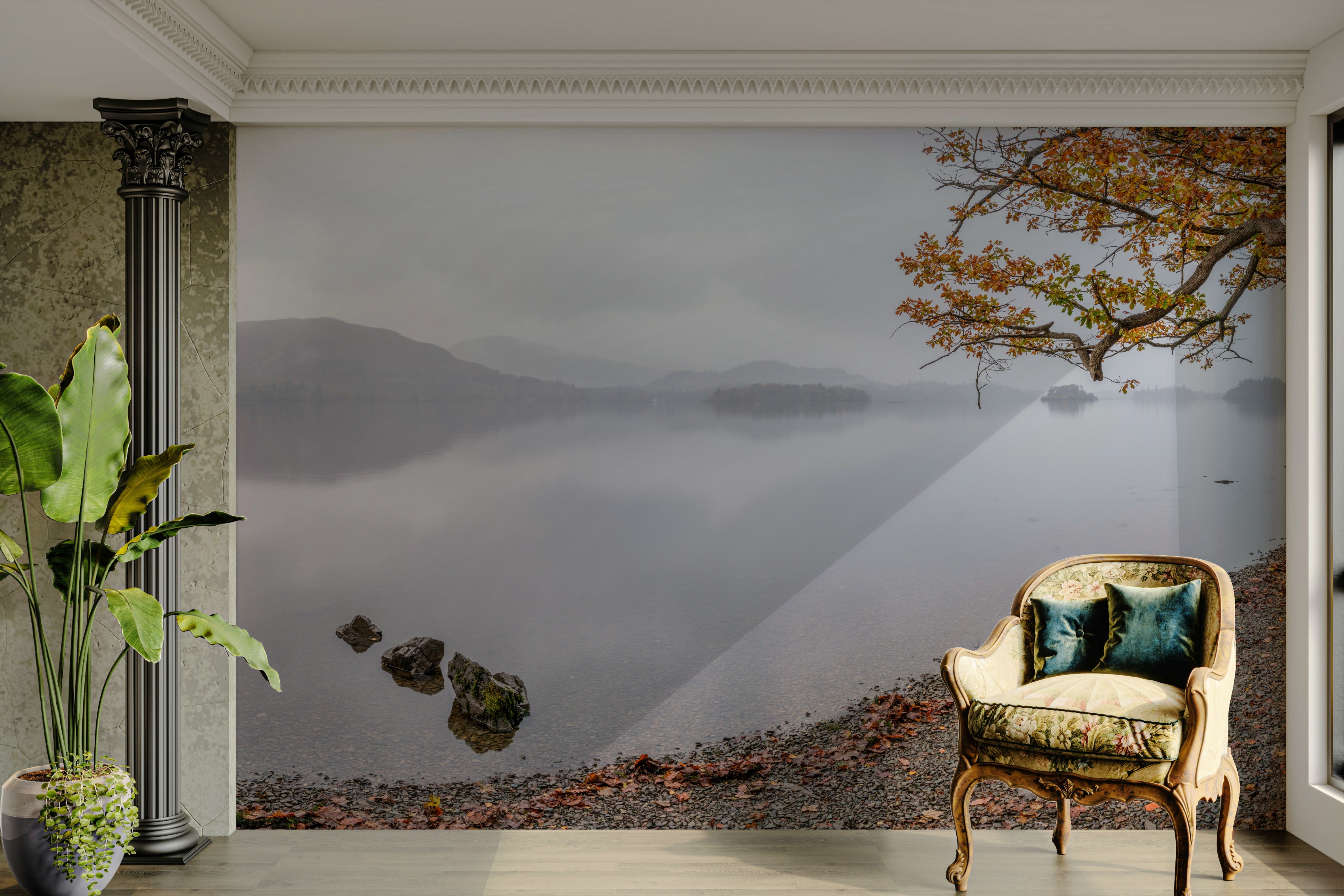 Derwentwater reflection mural for home decor

