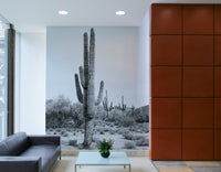 Cactus design wall mural for an edgy, artistic vibe

