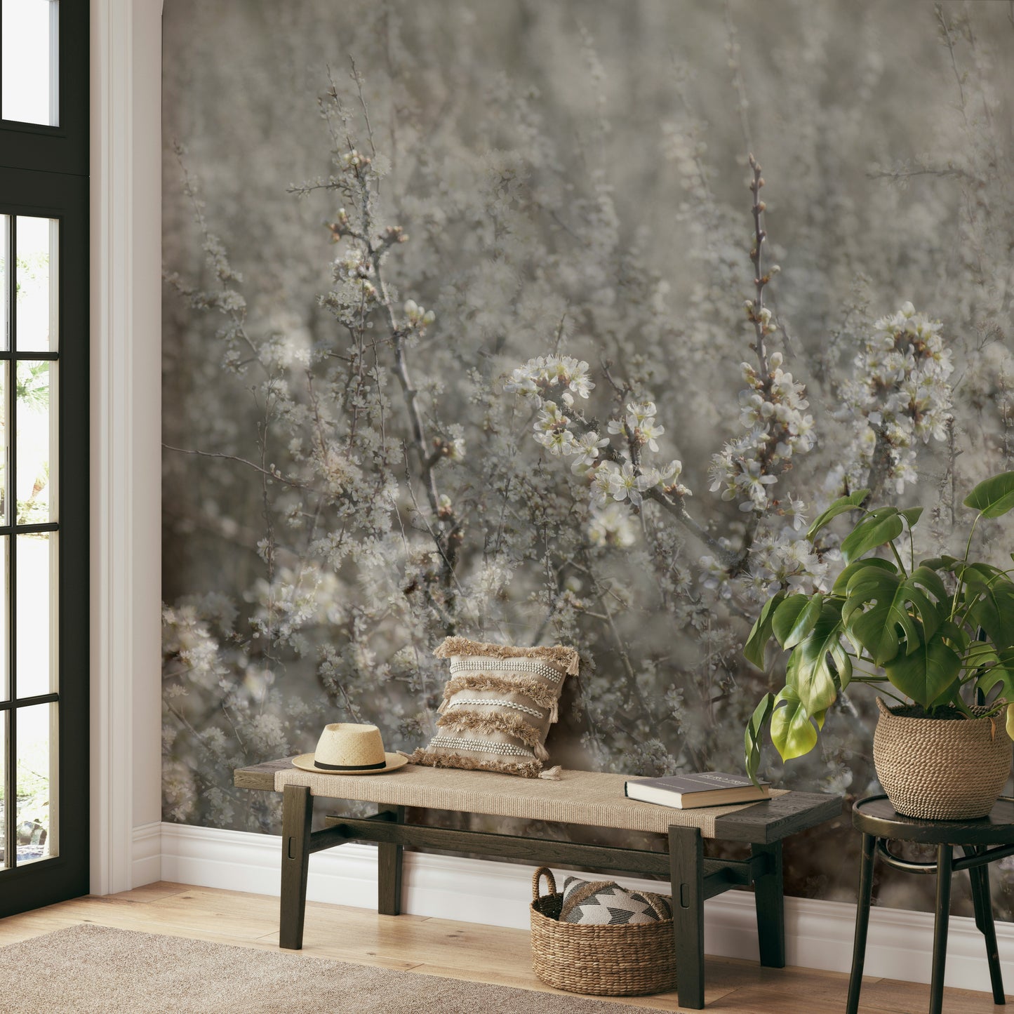 Ethereal Blossoms: Soft Floral Photography Wall Mural