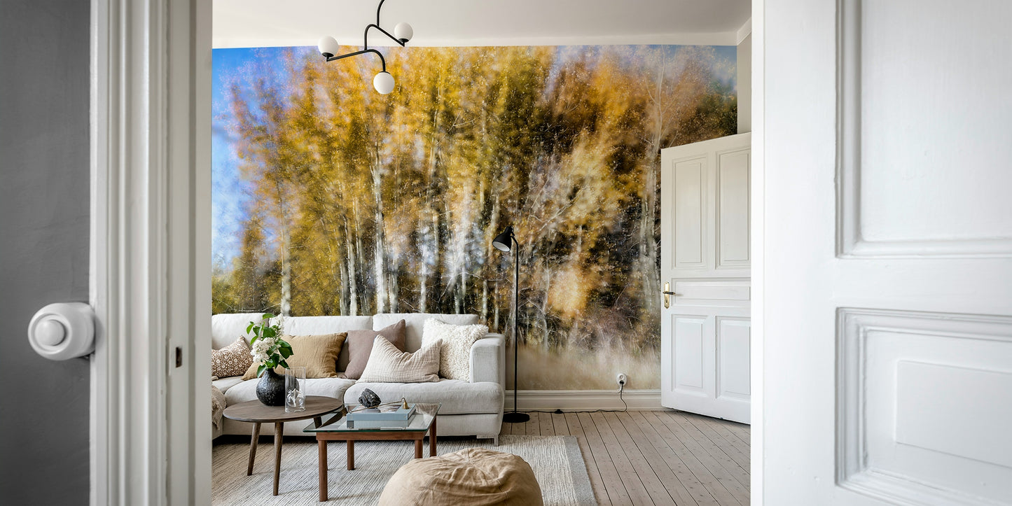 The colors are warm yellows, oranges, and deep golds.

