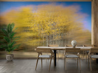 The blurry lines suggest trees swaying in a gentle wind.

