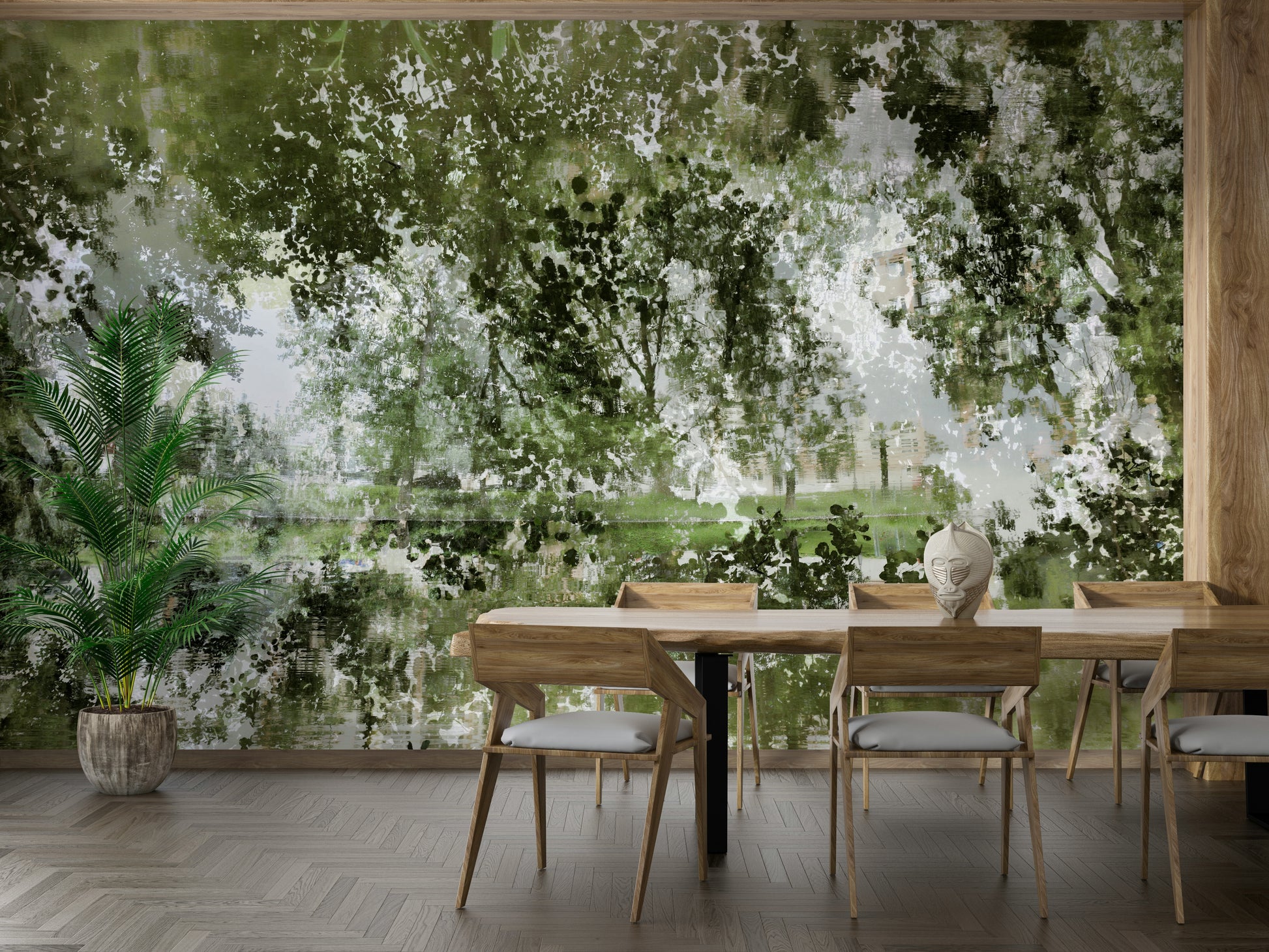 calming artistic reflection of nature

