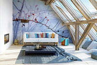 Botanical mural for quiet spaces
