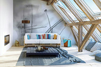 Minimal tree branch wallpaper for walls
