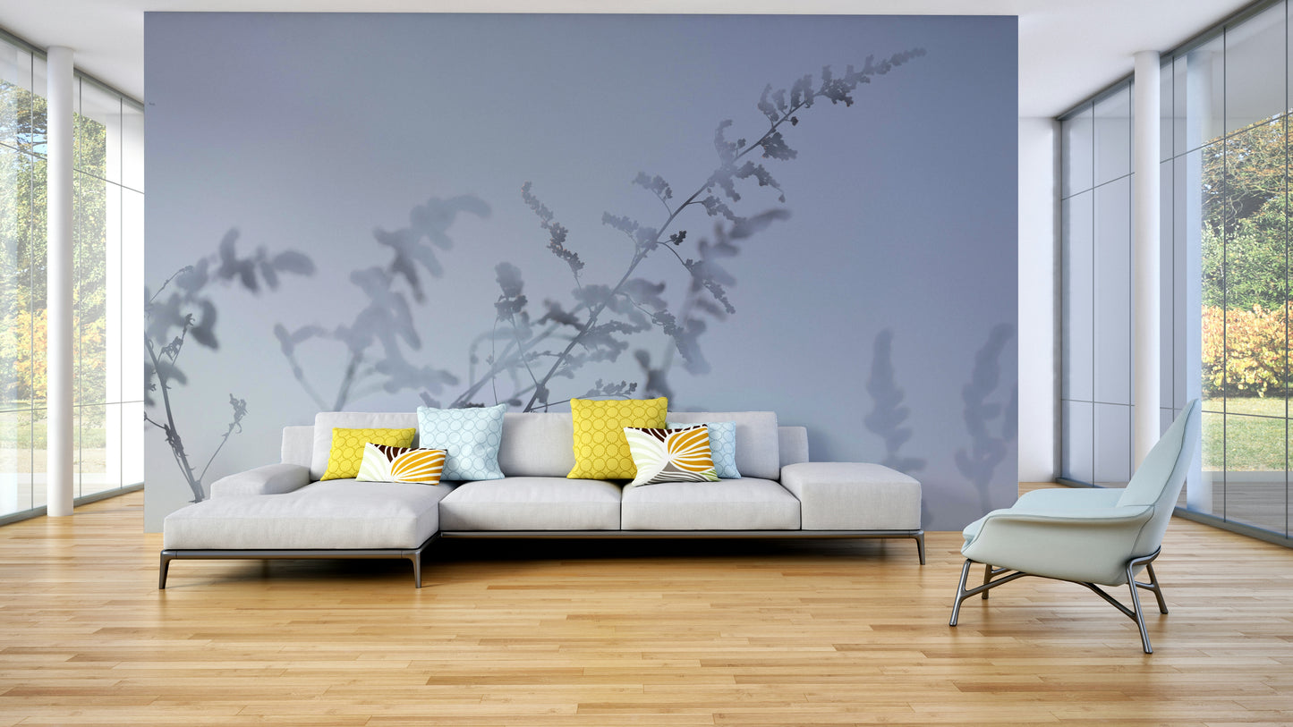 Light botanical wall mural print
