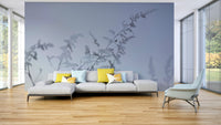 Light botanical wall mural print
