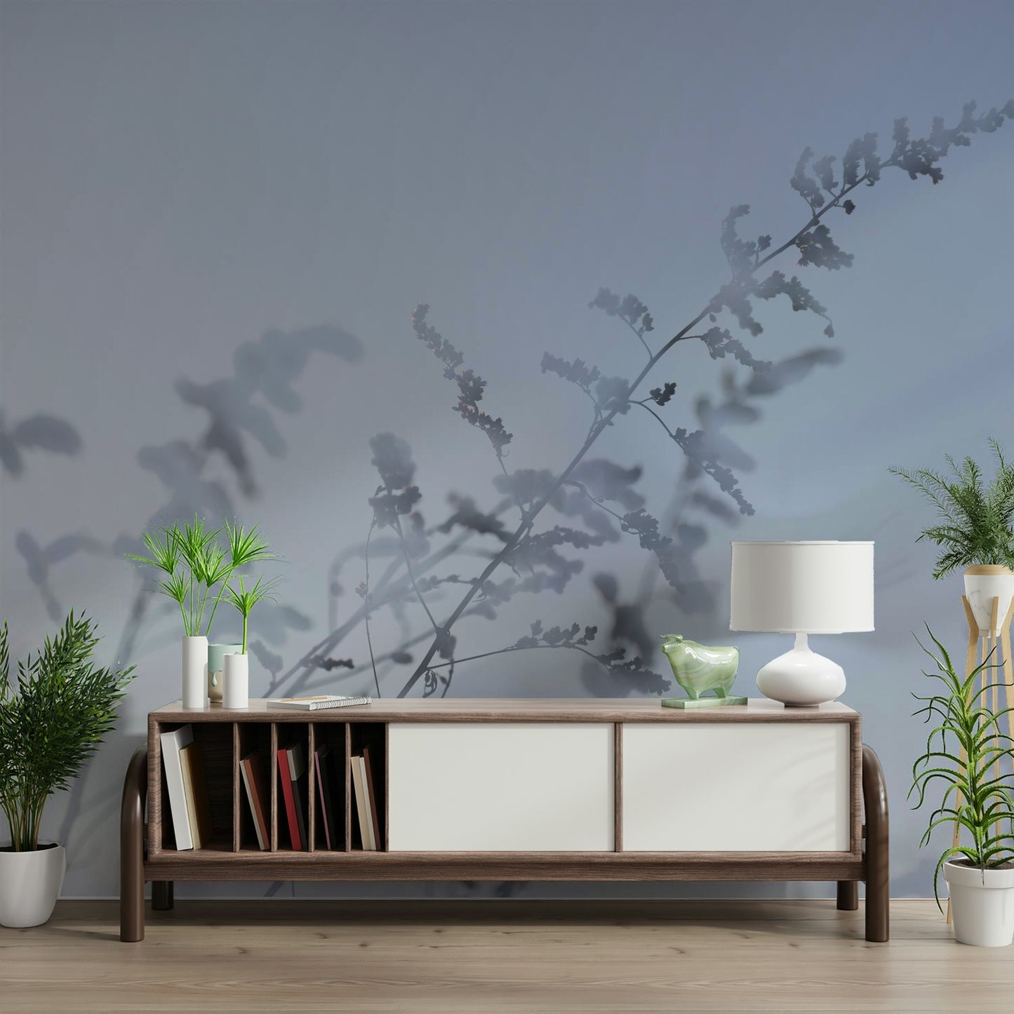 Blurry botanical flower wallpaper
