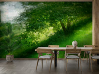 Lone tree and grass wall mural
