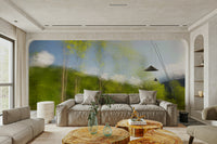 Peaceful abstract forest wallpaper
