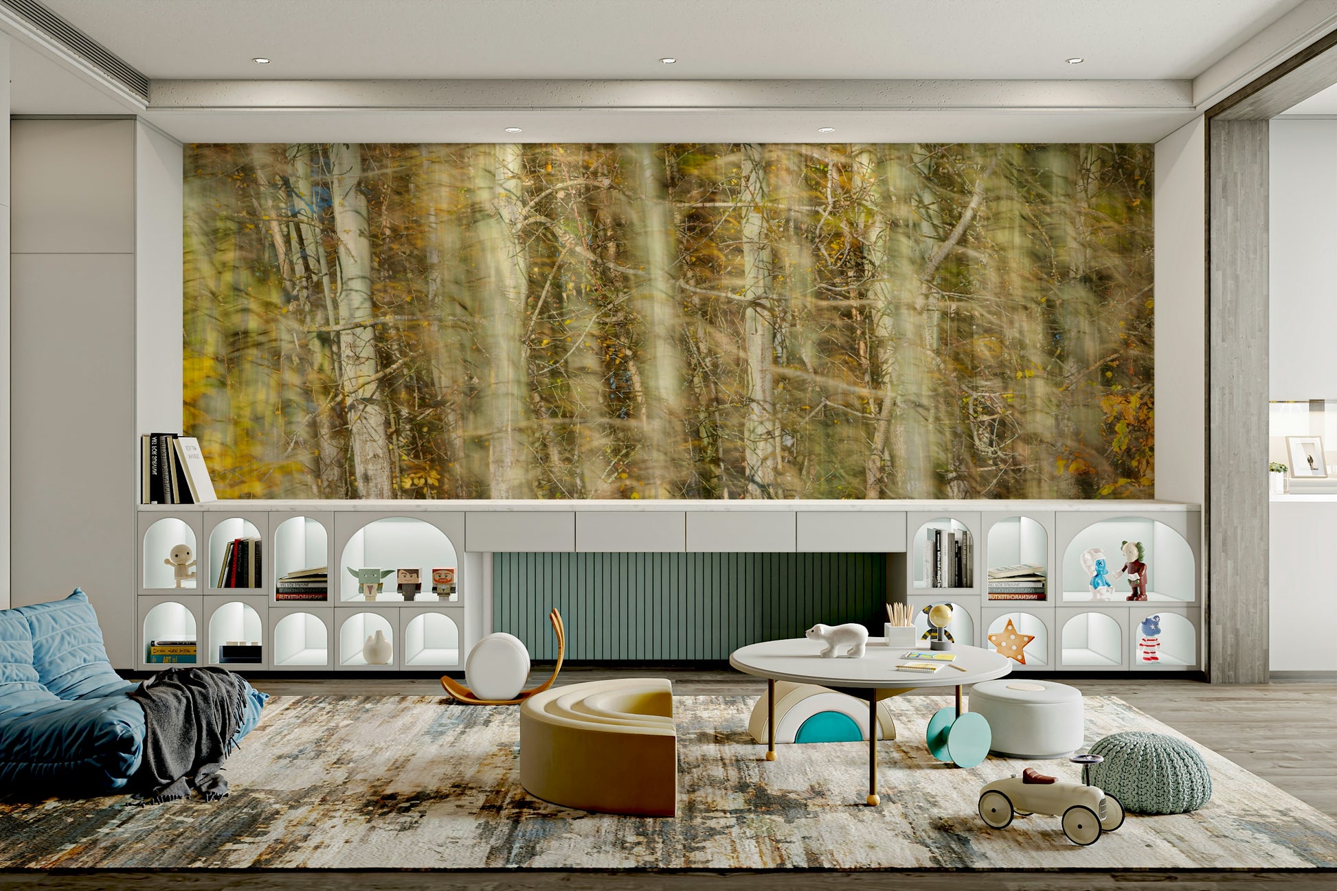 Soft focus autumn leaves wallpaper
