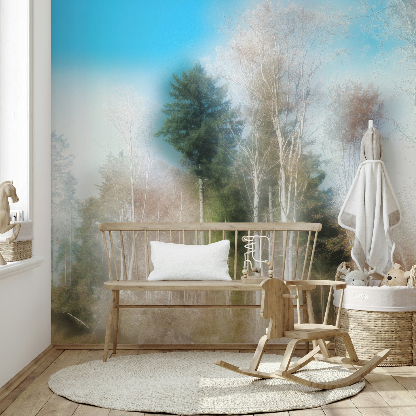 Quiet tree landscape mural wallpaper
