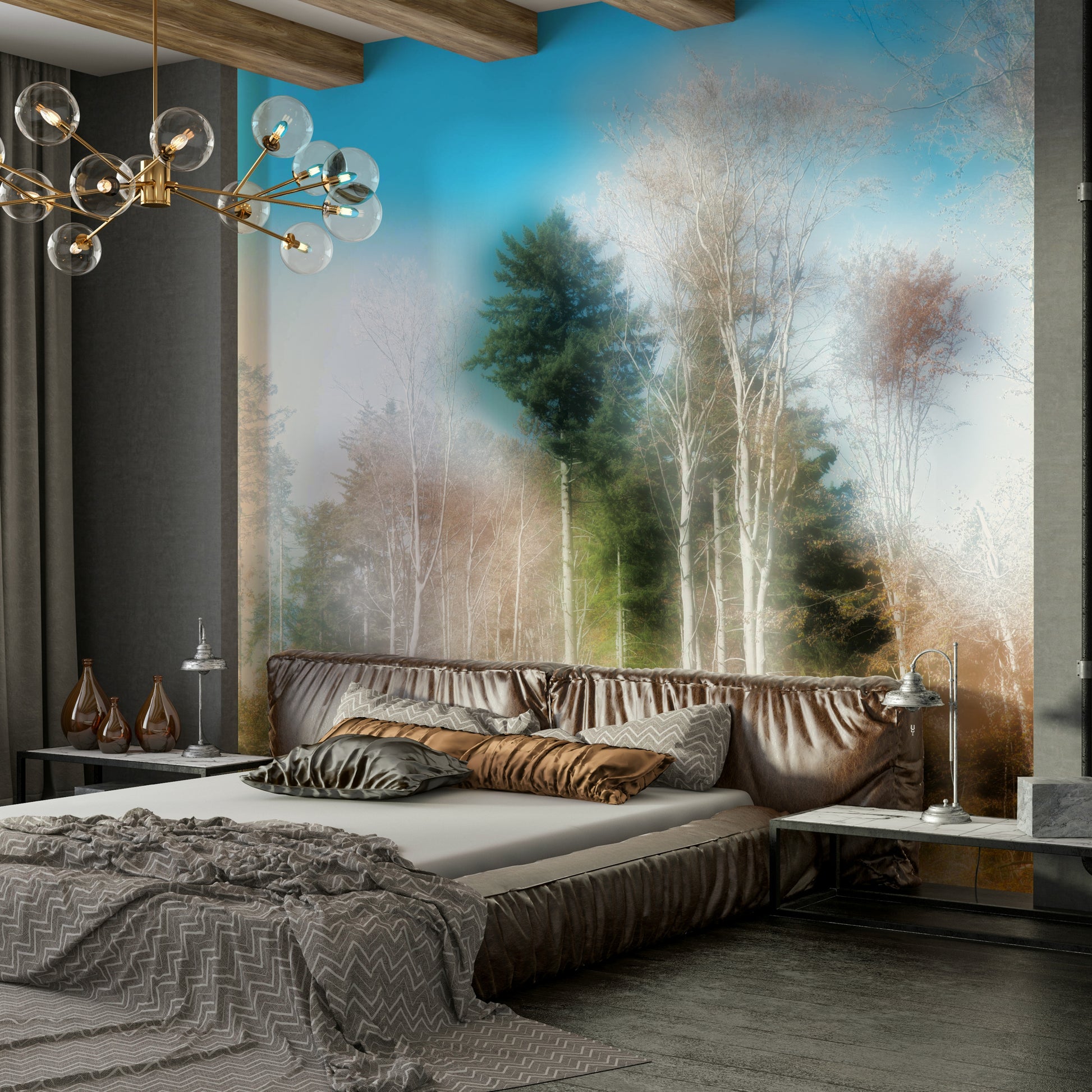 Serene forest background wallpaper
