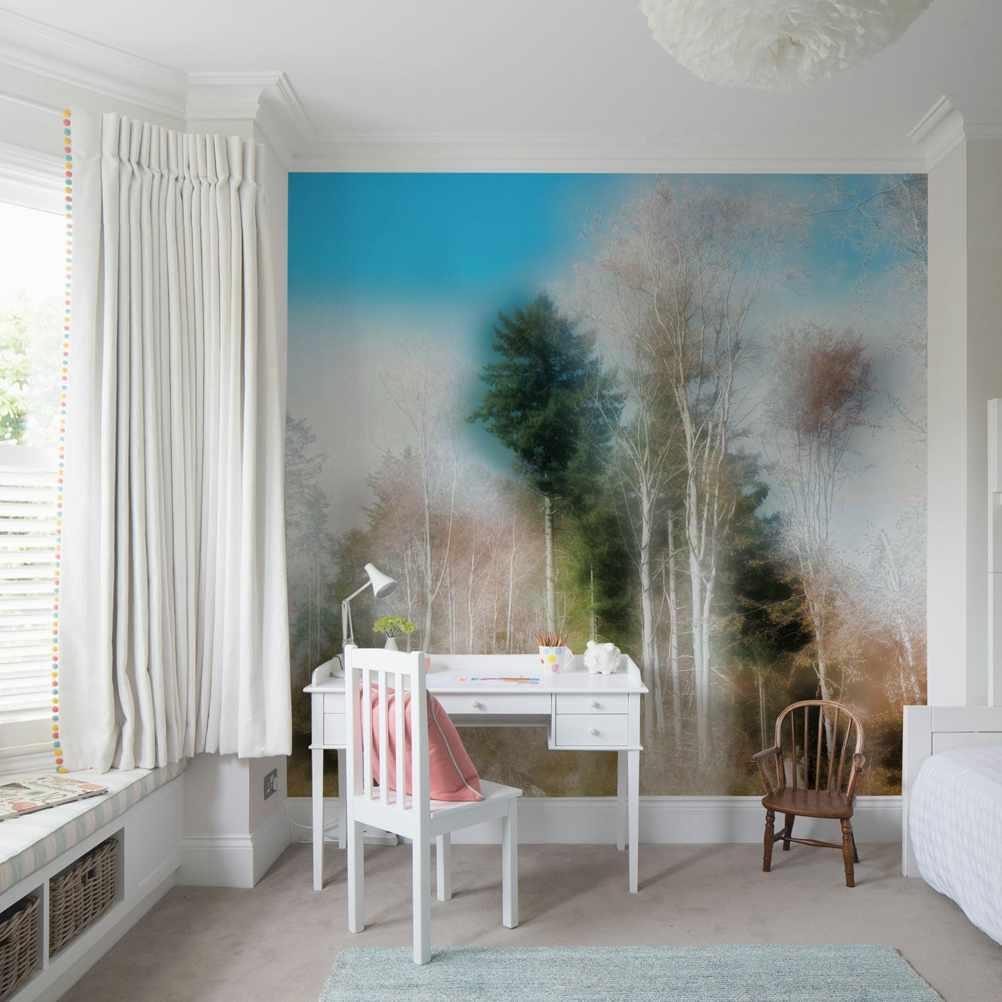 Natural light forest wallpaper
