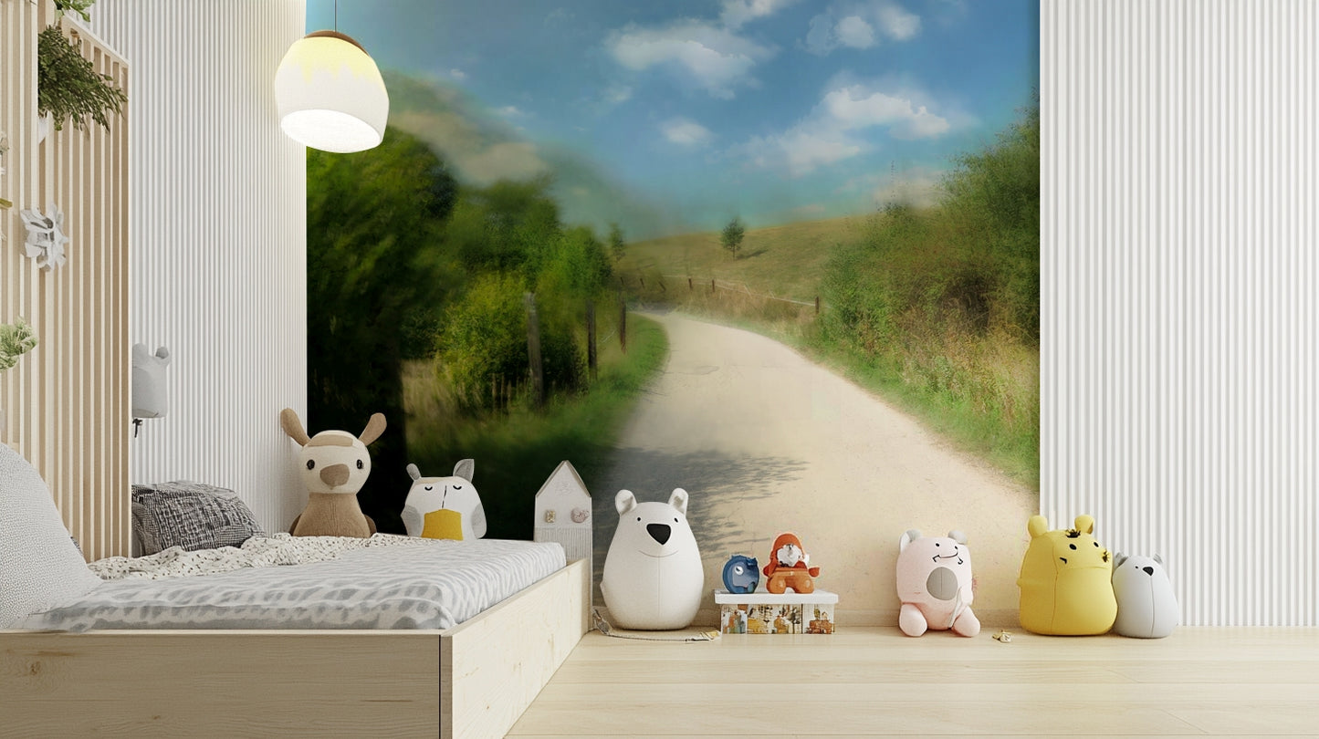 Peaceful country view wall mural

