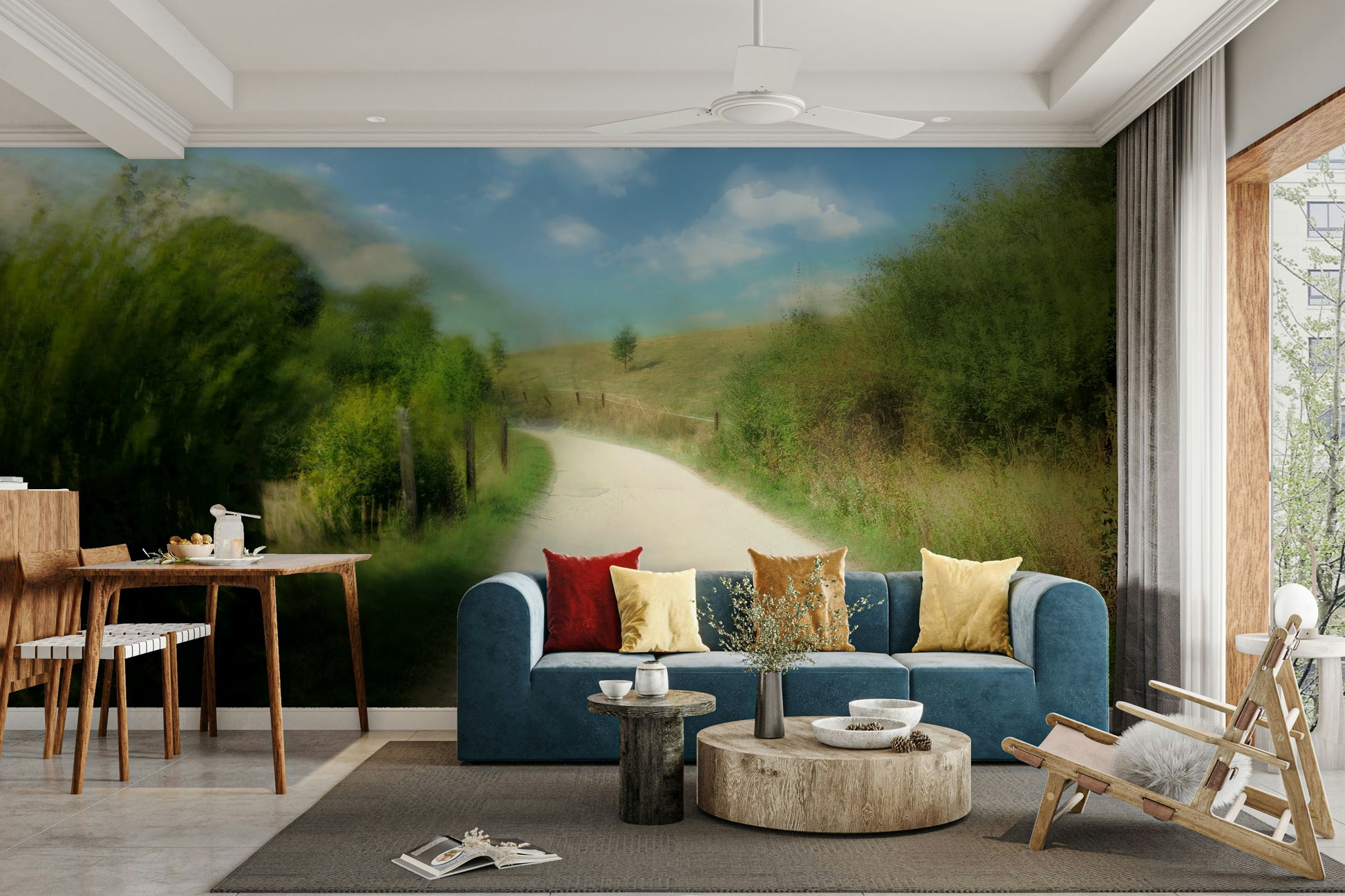 Quiet nature path wallpaper for walls
