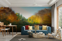 Calm autumn-inspired wall mural
