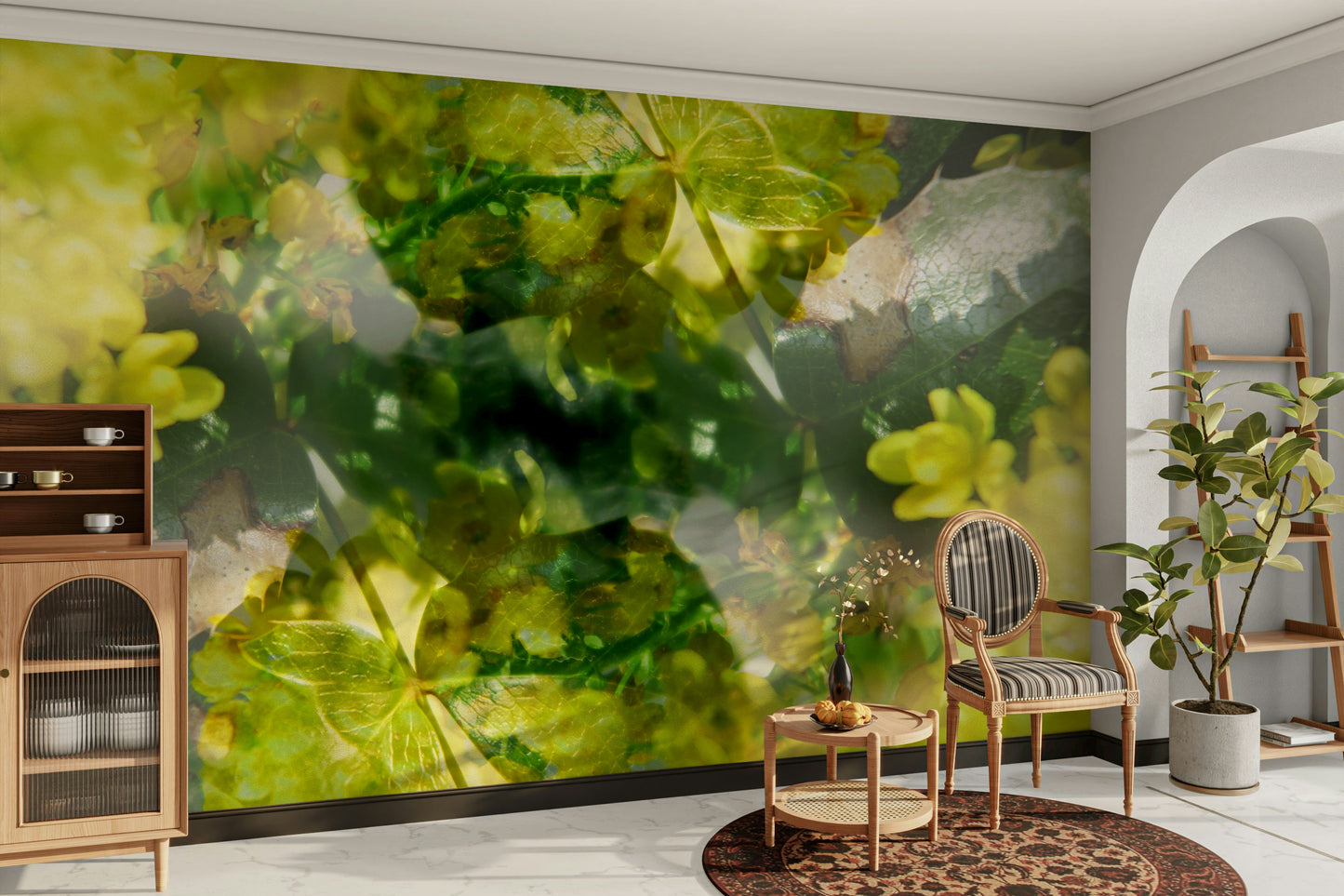 Soft flower art wall mural
