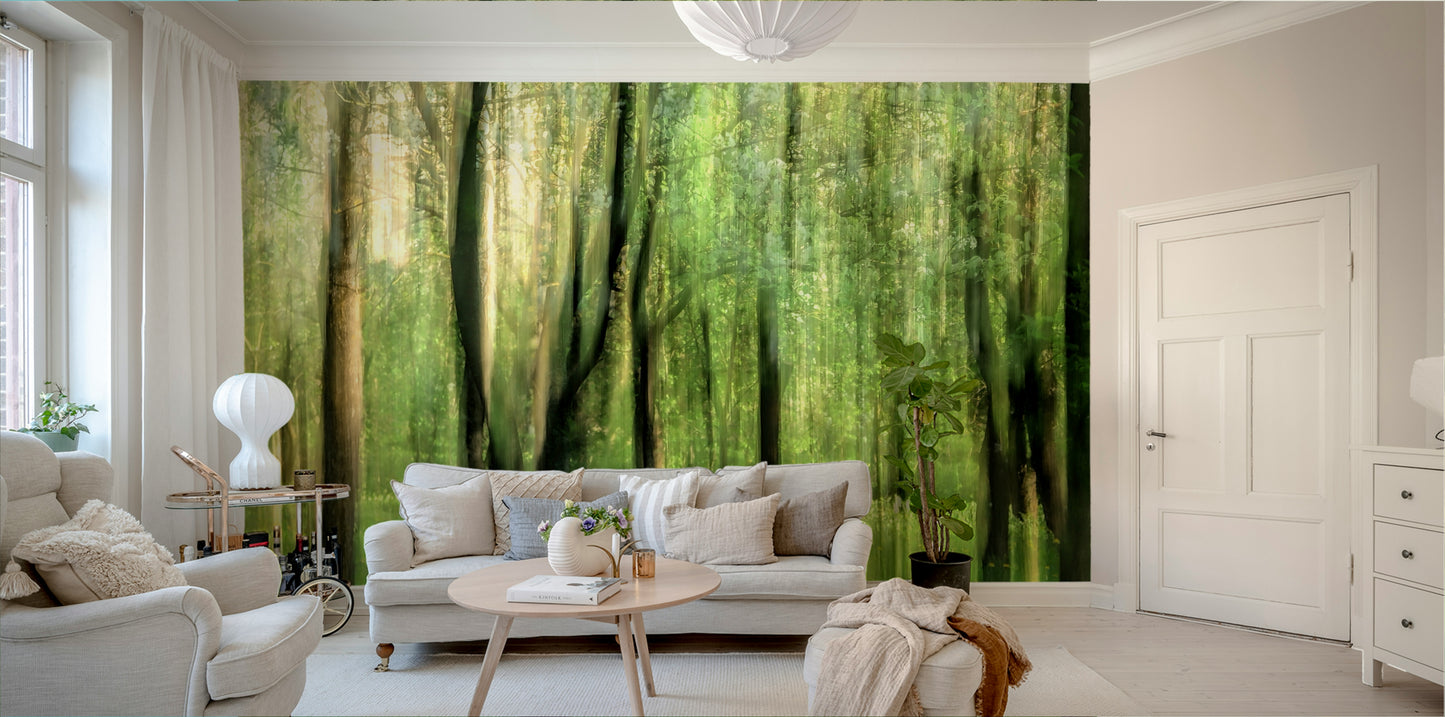 Peaceful tree scene for walls
