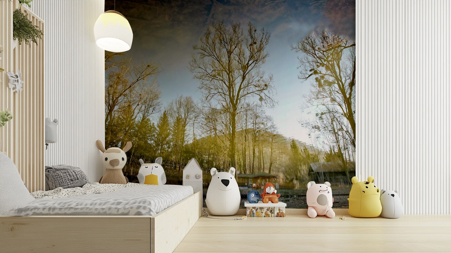 Reflected trees nature wall decor
