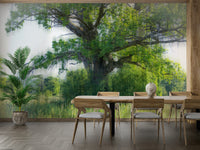 Grounded tree design wallpaper
