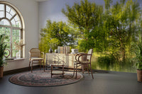 Natural greenery wall mural design
